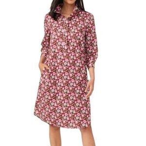 J.McLaughlin Berlin floral printed shirt dress small